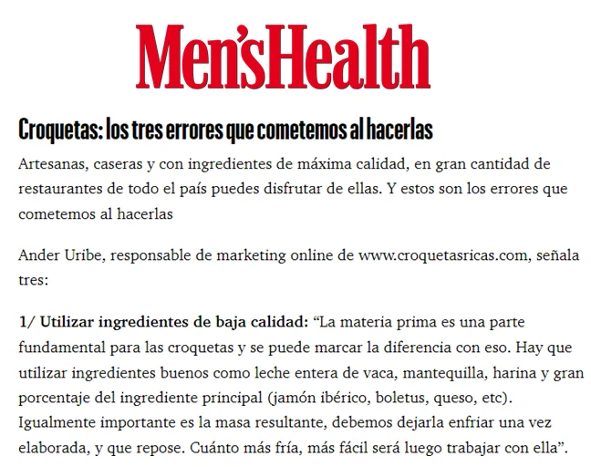 mens health croquetas ricas