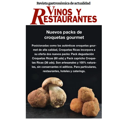 revista vinos y restaurantes croquetas ricas